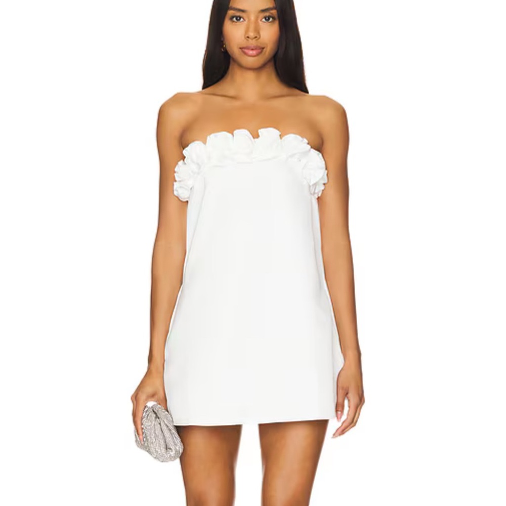 WeWoreWhat White Strapless Mini Dress